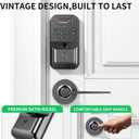 Keyless Entry Front Door Lock Set: Fingerprint Smart Lock with Keypad Auto-Lock & Deadbolt for Easy Install Family Houses