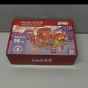 Magnetic Tiles for Kids, 56PCS Construction Magnet Tiles with Fire Truck Station, Building, Road, Crane, Car Truck - STEM Magnetic Blocks for Kids Ages 4-8, Toys for 4 5 Year Old Boys Birthday Gifts