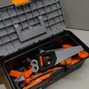 Kids Tool Set  Zealous 48 pcs Toddler Tool Set with Tool Box & Electronic Toy Drill, Pretend Play Kids Toys, Toy Construction Tools for Kids Ages 3,4,5,6,7,8 Years Old (A-Orange)