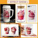 2Sheets UV DTF Cup Wraps Winter UV DTF Transfer Waterproof Sticker for Glass Cups Furniture Craft DIY Crafts Rub on Transfer Stickers for DIY Water Bottle Laptop Decal Wood Car KQS02-3 (KQS1783)