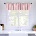 MIULEE Blackout Window Valance for Bedroom Kitchen Bathroom Living Room Darkening Rod Pocket Curtain Valance, Thermal Insulated Window Treatment 1 Panel, 52 x 18 Inches, Baby Pink