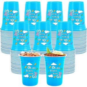 100 Pcs Preschool Kindergarten Graduation Cups Oh The Places You' ll Go Cups Bulk 16Oz Graduation Plastic Cup Oh The Places Disposable Drinking Cups for Class of 2026 Pre K Graduation Party