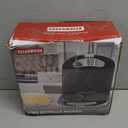 Mini Pizzelle Maker Machine with a 3'' Cutter, Mini Stroopwafel Iron, Bake 2 x 4'' Pizzelles or 3'' Stroopwafels, Excellent for Holiday, Party, Dessert Treat Making & More