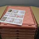 SNSLXH 5 Pack Stackable Closet Organizer Box, Multifunctional & Foldable Closet Storage Basket for Bathroom Kitchen Laundry Room Wardrobe Storage, Space-Saving Clothes Storage Drawer Organizer, Pink