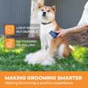 Deshedding Dog Brush for Short/Medium Hair (Medium,Blue) Gentle Deshedding Tool for Dogs & Cats Reduces Shedding, Without damaging Topcoat. Removes Loose Fur & Dead Undercoat.
