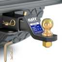 Orion Motor Tech Trailer Hitch Ball Mount, for 2" Receiver with 2" Ball 2" Drop 8000 lb. Towing Capacity, Heavy-Duty Tow Hitch Reversible Ball Hitch for Truck Boat RV Cargo with Hitch Pin & Clip