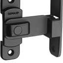 Door Lock Latch, 90 Degree Flip Barn Door Lock, Secure Portable Hook Lock Latch for Door, Garden, Bathroom, Garage, Window, Outdoor, Garage, Barn (Black) (Large)