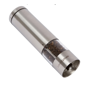 Electric Salt and Pepper Grinder (SINGLE) - Battery Operated, Stainless Steel Salt & Pepper Shaker or Spice Grinder with Adjustable Fine & Coarseness, One Handed Operation & LED Light
set of 2