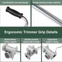 Weed Eater Handle - Ergonomic Weed Eater Attachments Aluminum Trimmer Grip Weedeater Handle with Bracket Clamp for Lawn Care, Landscaping, Yard Trimming