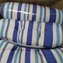Enipate Weather Resistant Adirondack Chair Cushions High Back Indoor Outdoor Patio Tufted Thicken Lounge Cushion Seat Pads (Cold Striped Blue)