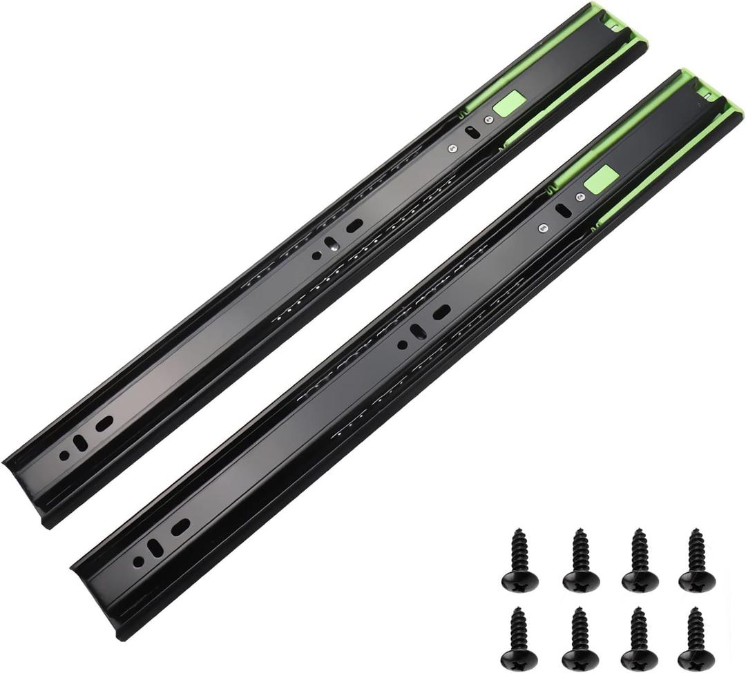 Soft Close Drawer Slides 12 Inch Heavy Duty Cabinet Drawer Slides, Ball Bearing Drawers Slides Rails1 Pair, 12 inch