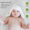 Organic Bamboo Hooded Baby Towels with Washcloths  1 Hooded Towel (30x30 inches) & 1 Washcloth (10x10 inches)  Ultra Soft, Absorbent & Cozy Bath Towels Set for Newborns and Infants
