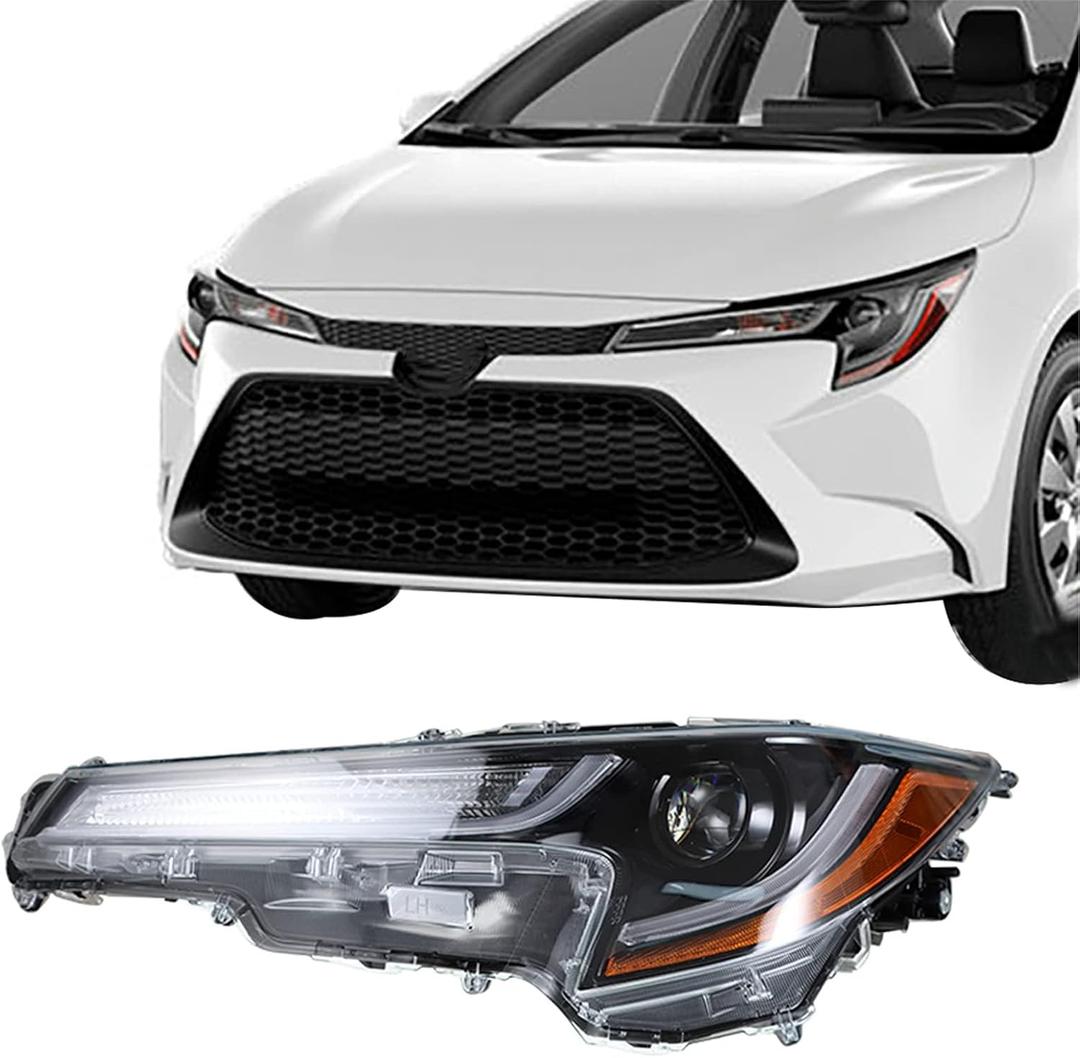 LABLT Driver Side Headlight Assembly Replacement for Corolla 2020 2021 Left Side Headlamps Assembly Replacement for 8115002S30 TO2502286