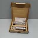 LARS NYSM Salt and Pepper Grinder Set, Stainless Steel Manual Salt and Pepper Mills, Adjustable Ceramic Grinder, Design Spice Shakers (Stainless Steel)