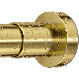 Gold Shower Curtain Rod 36-98 Inches (3-8.2ft) Non Rust Adjustable Shower Rod Spring Tension Non Slip No Drilling Stainless Steel Shower Rods for Bathroom Window