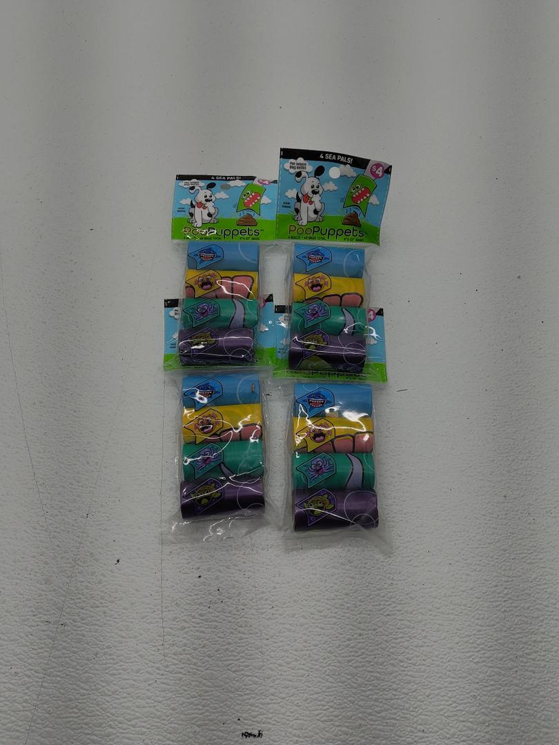 4 Sea Pals PooPuppets 9x13 Bags 4 Rolls 48 Bags Total 4 Pack