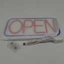 LED Neon Open Sign for Business 16.7"x9.2" Ultra Bright Open Sign with ON/OFF Switch Adjustable Brightness Neon Lights for Storefront Window Shop Store Bar Salon Cafes Pubs Hotel Wall Decor (Blue/Red-Horizontal)