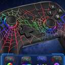 RJAD Switch Controllers for Nintendo Switch/OLED/Lite, Wireless Switch Pro Controller with 10 Colors Light, 1000mAh Rechargeable Switch Turbo Control with Vibration, 6-Axis Gyro, Turbo, Wake Up