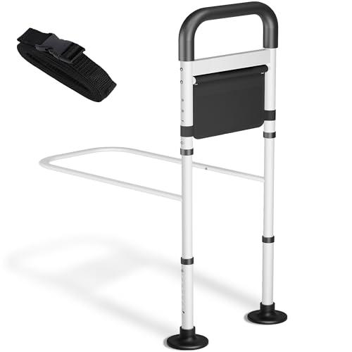 Decmerry Bed Rails for Elderly Adults Safety, ASTM Safety Approved Adjustable Bed Assist Rail for Seniors, 400lb Weight Capacity, with Storage Pocket & Fixing Strap, Fit King/Queen/Full/Twin Bed