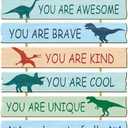 Rutiyoka Dinosaur Room Decor for Boys Bedroom Wall Dino Inspirational Art Kids Wood Decorations Little Boy Nursery Toddler Sign