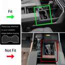 Custom Liner for Toyota Tundra Accessories 2022 2023 2024 2025 2026 Cup Holder Inserts Center Console Liner Mats Non-Slip Door Pocket Mats Protector Pad 30Pcs (Black Trim)