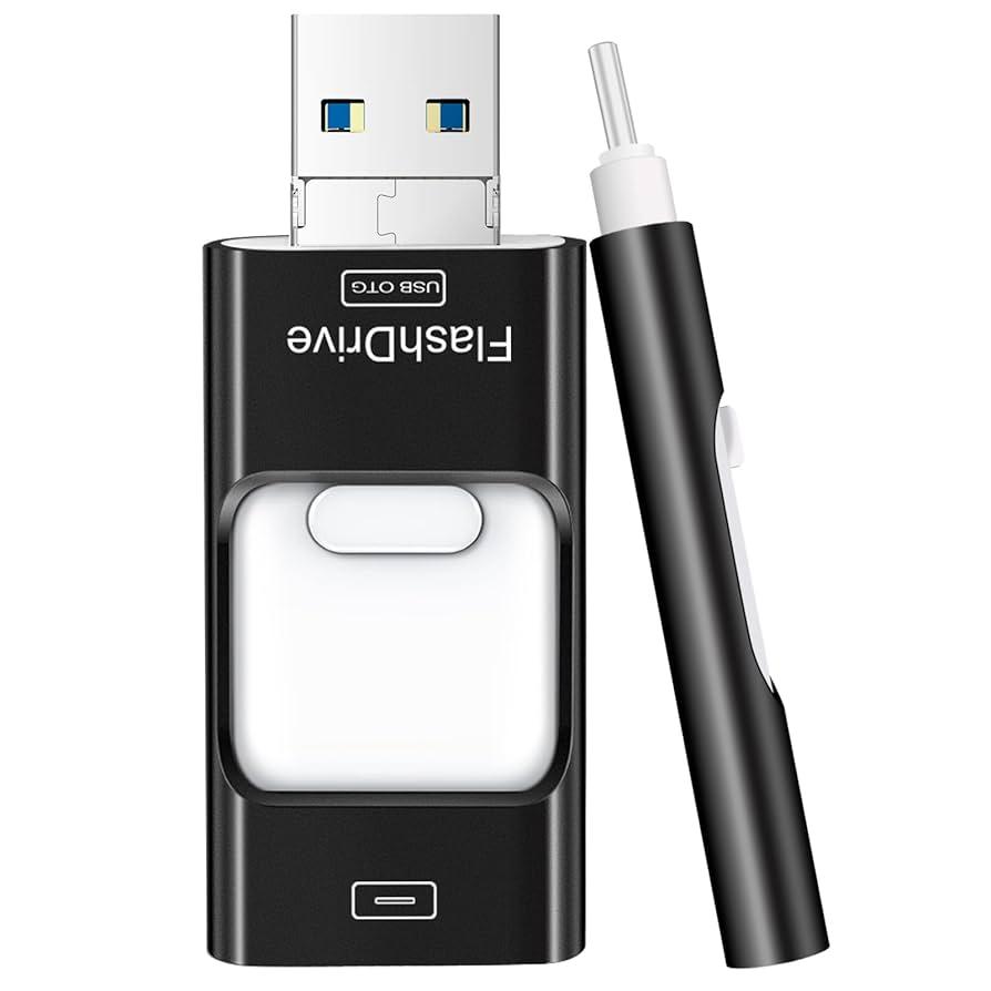 256GB Flash Drive for iPhone Photo Stick,Thumb Drive USB Stick High Speed Transfer USB Drives External Picture Video Storage Memory Expansion for iPhone/iPad/PC