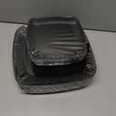 PULOTE 60PCS Black Square Plastic Plates Disposable - Include 30 Dinner and 30 Dessert Plates,Ideal for Party&Graduation