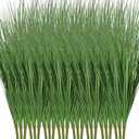 Tigeen 12 Pcs 33 Inch Faux Grasses for Outdoor Planters, UV Resistant Fake Tall Grass, Artificial Grass Plants for Outdoor Decor, Artificial Greenery Stems Weed for Room Home Summer Vase Decor (Green)