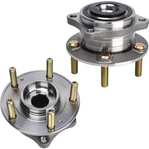 Autoround 513266 Front/Rear Wheel Hub And Bearing Assembly Fit for Kia Sorento 11-15 / Rondo 14-17, Hyundai Santa Fe 07-20 / Veracruz 07-12, 5 Lugs Non-ABS, 2-Pack