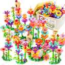 Flower Garden Building Toys for Girls, Educational Activity Preschool Birthday Gifts for 3 4 5 Year Old Girls, Toddler Building Stem Toys for Kids Toddlers Ages 3-5