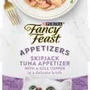 Purina Fancy Feast Appetizers Lickable Grain Free Wet Cat Food Topper Skipjack Tuna Appetizer with Sole - (Pack of 10) 1.1 Oz. Trays, BB Date 07/2027