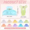 10 PCS Acrylic Hair Claw Clips Cute Non-slip Large Claw Clamps Bulk French Shimmering Stylish Barrettes Big Strong Hold No Slip Hair Clips for Women Girls Thick or Thin Hair Home Out Headpiece