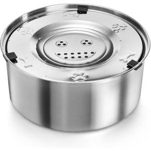 Coloch No Spill 3L Dog Water Bowl, 101oz Stainless Steel Dog Water Feeder No Drip Slow Pet Bowl with Floating Disk Large Capacity Pet Drinking Dispenser Vehicle Carried Travel Water Bowl for Dogs, Cat