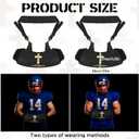 Mepase 2 Pcs Football Hand Warmer Cross Reusable Hand Pouch with Zipped Pocket and Adjustable Waist Strap for Outdoor Sports Football, Baseball, Hiking & Camping