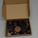 FillTouch 26Pcs Wooden Lids for 4 oz and 8 oz Square Spice Jars Reusable Can Wooden Airtight Spice Storage Canning Lids for Nice Sealing Kitchen