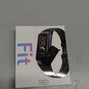 Fitness Tracker with 24/7Heart Rate, Blood Pressure, Sleep Tracking, Calorie, Activity Tracker with 1.1" AMOLED Color Screen, Waterproof Step Tracker for Android iPhones Women Men (Black)