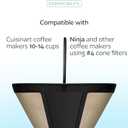 GoodCups 2-Pack Reusable #4 Cone Coffee Filters for Cuisinart 1014 Cup Brewers (DCC-3200, DCC-1200, DCC-3400) & Ninja Coffee Makers, Stainless Steel Mesh, Permanent, Dishwasher-Safe