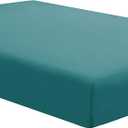 Sfoothome Single Fitted Sheet (Queen - Teal) - Deep Pocket Brushed Velvety Microfiber, Breathable, Extra Soft and Comfortable - Wrinkle, Fade, Stain and Abrasion Resistant