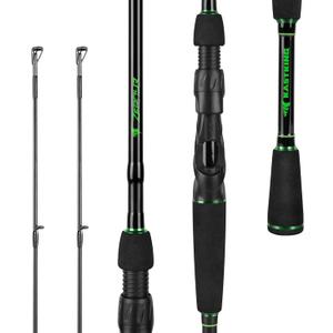KastKing Zephyr Dual Tip Fishing Rod, Lightweight KastFlex IM6 Graphite Spinning & Casting Rod, Fuji O-Ring Guide, Dual Tips Section for Different Powers, Drop Shot Hook Keeper, EVA Grip, Spin-7'0"- Ml/M (2 Pcs + Extra Tip)