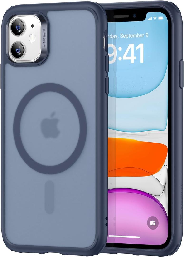 ESR for iPhone 11 Case, Compatible with MagSafe, Shockproof Military-Grade Protection, Magnetic Phone Case for iPhone 11 Case, Frosted Blue