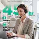 Wireless Headset with Mic for Work, AI ENC Noise Cancelling for Clear Call & Meeting, Bluetooth 5.3 & USB Dongle for Laptop, PC, iPhone & Android, Office & Call Center Headset for Remote Hybrid Worker