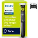 Norelco Philips OneBlade 360 Hybrid Face, Electric Beard Trimmer and Shaver, with 360 Blade Technology, 1x 360 Blade for Face, 5in1 Adjustable Comb, Model QP2724/90
