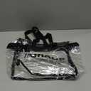 Medium Clear bags, black straps, black logo, 10 pack