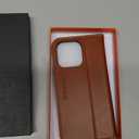 SHIELDON Case for iPhone 13 Pro 5G, Genuine Leather Folio Wallet Magnetic Shock Absorbing Case RFID Blocking Credit Card Holder Kickstand Compatible with iPhone 13 Pro 6.1" - Retro Brown