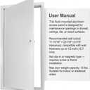 QWORK Aluminum Access Door 12x24 Flush Mount Hinged Panel for Drywall, Ceiling & Utility Shaft