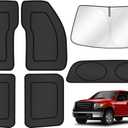 T TGBROS Windshield Sun Shade for Ford F150 2009 2010 2011 2012 2013 2014 Car Window Shades Thicken UV Block and Blackout Privacy Foldable Sunshades 6PCS Accessories Keep Cool Sun Visor Covers