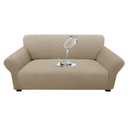GlideSpirit Waterproof Stretch Loveseat Couch Cover - Non-Slip Soft Sofa Slipcover with Elastic Bottom, Washable Leakproof Furniture Protector for Kids, Pets, Dogs & Cats (Loveseat, Island Fossi)