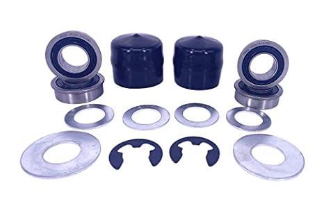 DEEG 4PCS Front Wheel Bushing to Bearing Conversion Kit Replaces Craftsman, Sears, AYP, Poulan, Husqvarna 9040H - 9040-H - OEM Upgrade