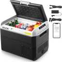 VEVOR 12 Volt Car Refrigerator, 31.7QT/30L Car Fridge, Portable Electric Cooler with -4~68 Adjustable Temperature, 12/24V DC and 100-240V AC Compressor Freezer for Outdoor, Camping, Travel, RV
