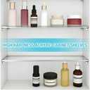 4 Pcs Medicine Cabinet Shelves 13 Inch Acrylic Replacement Organizer for Bathroom Living Room Wall Mounted Shelves for Kitchen Cabinet (Clear)